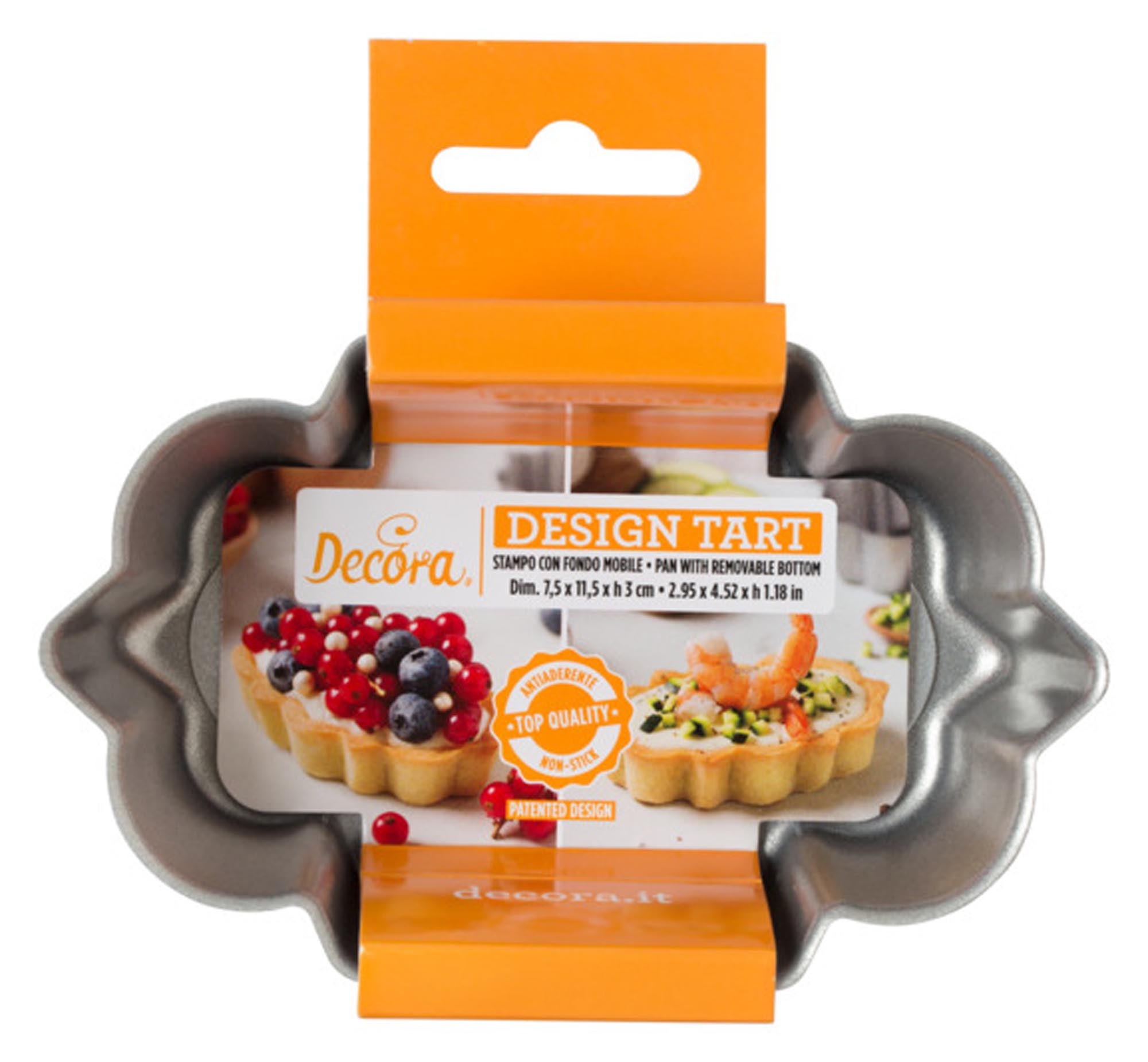 Entdecken Sie die DECORA Tortenform oval mit herausnehmbarem Boden (11.5x7.5x3 cm) – ideal für kleine Torten, Antihaftbeschichtung für mühelose Reinigung!