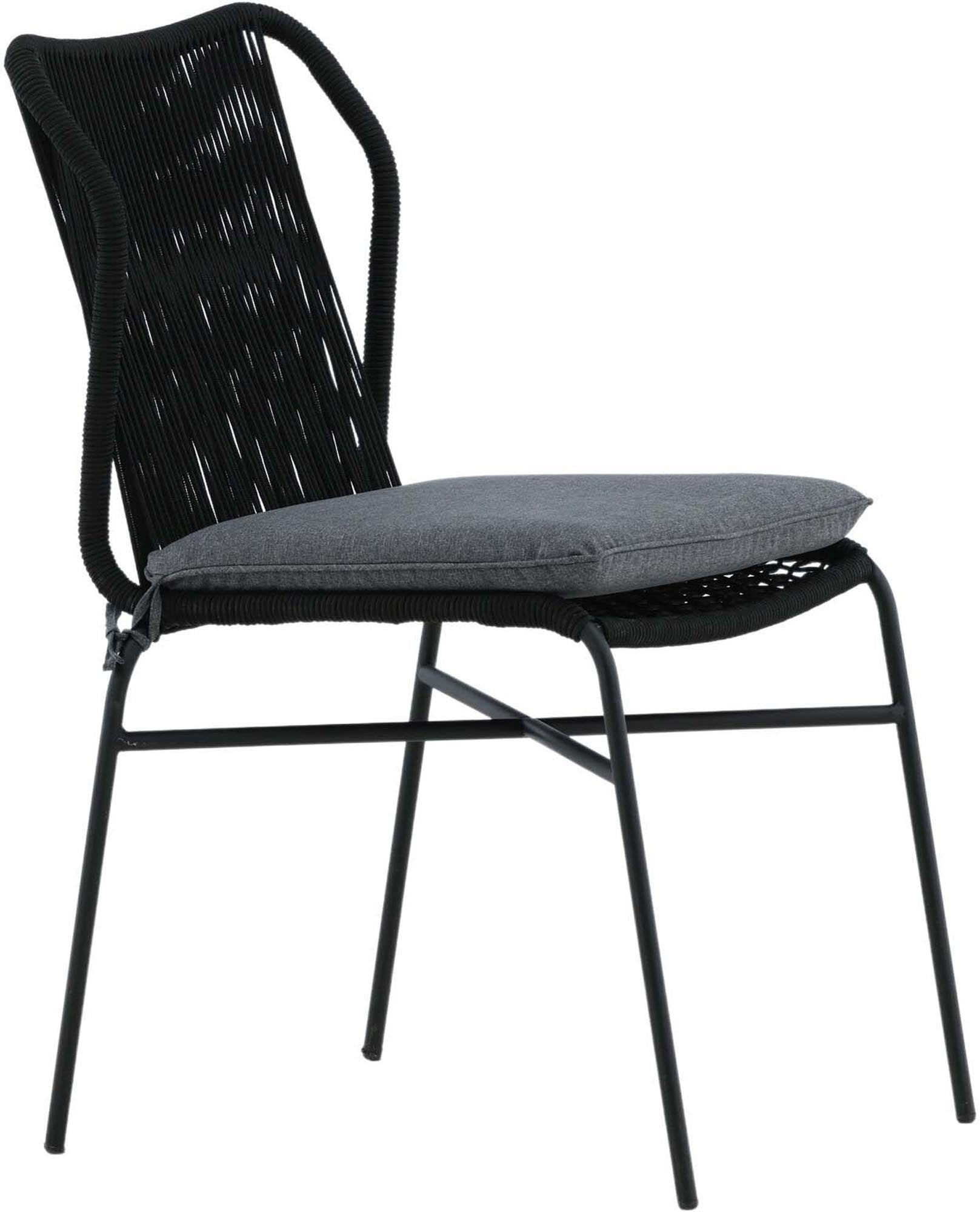 Julian Gartenstuhl von Venture Home: Moderner, wetterfester Stuhl aus robustem Seil und Aluminium, ideal für entspannte Stunden im Freien.