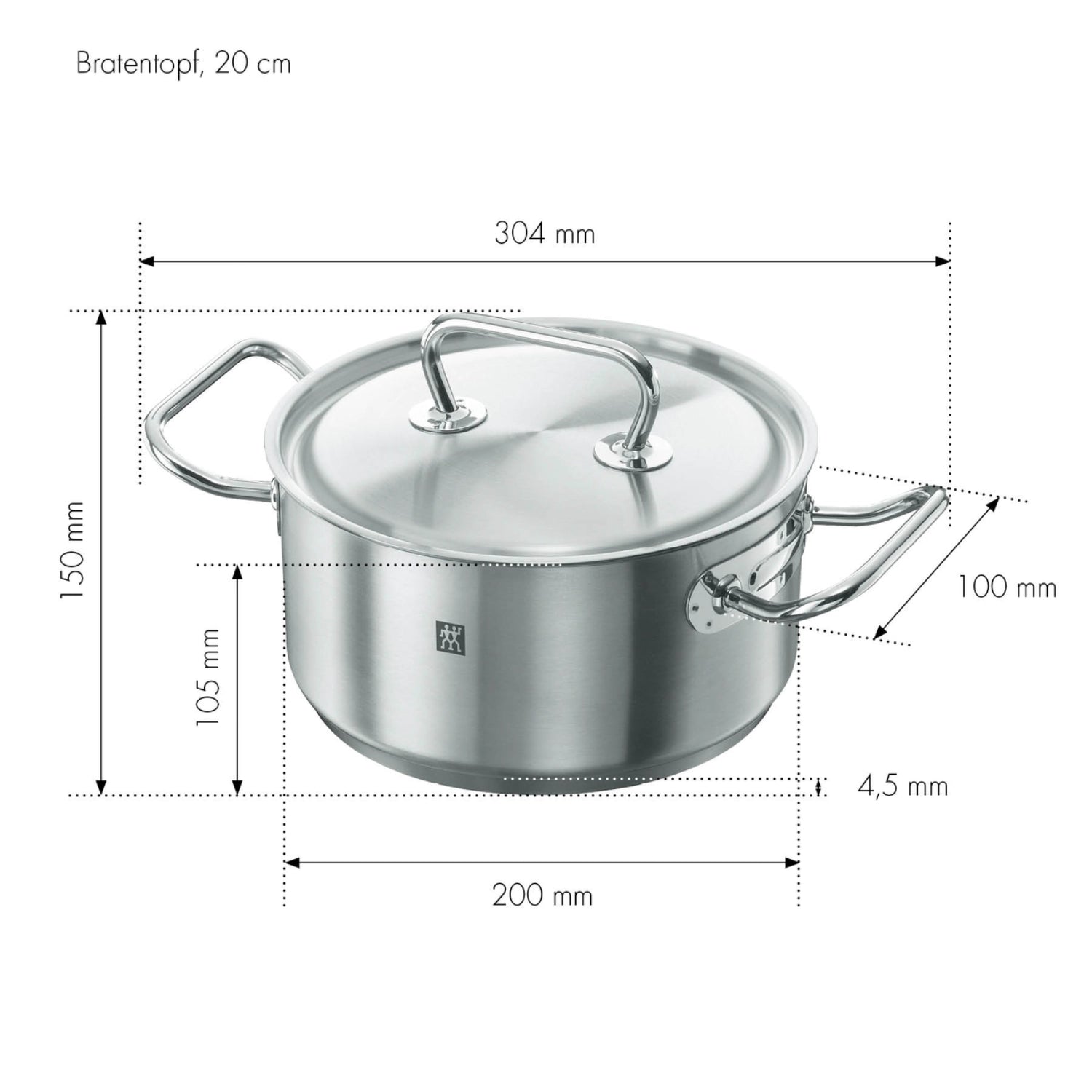Hochwertiges 4-teiliges Kochtopfset von Zwilling Twin Classic, ideal für vielseitige Kochtechniken und ansprechendes Küchendesign.