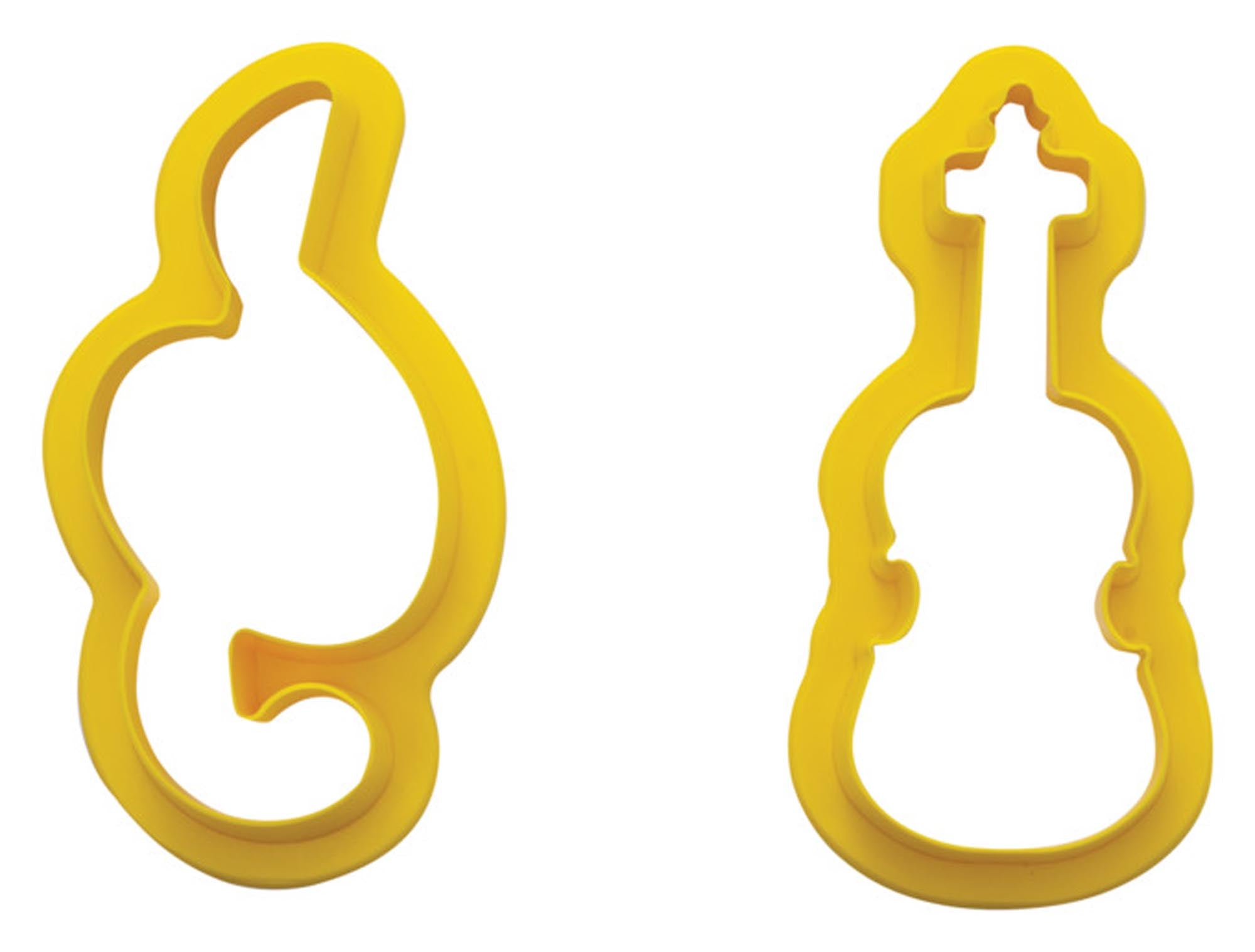 Entdecken Sie das DECORA Ausstecher-Set "2er Geige & Notenschlüssel" für kreative Backideen. Ideal für Musikliebhaber und Hobbybäcker!