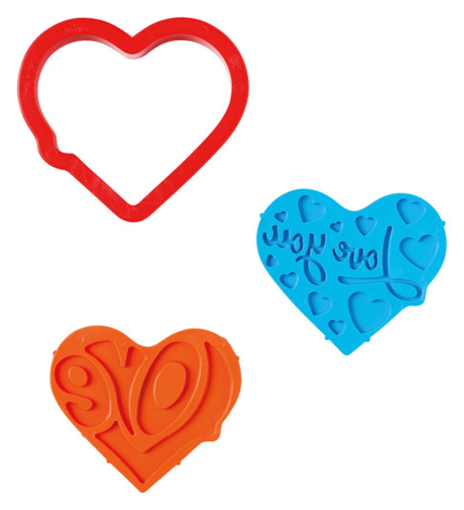 Entdecken Sie das DECORA Ausstecher-Set "Love You Herzen" mit 6 Herzformen und 2 Prägestempeln. Ideal für romantische Anlässe und kreative Backideen!