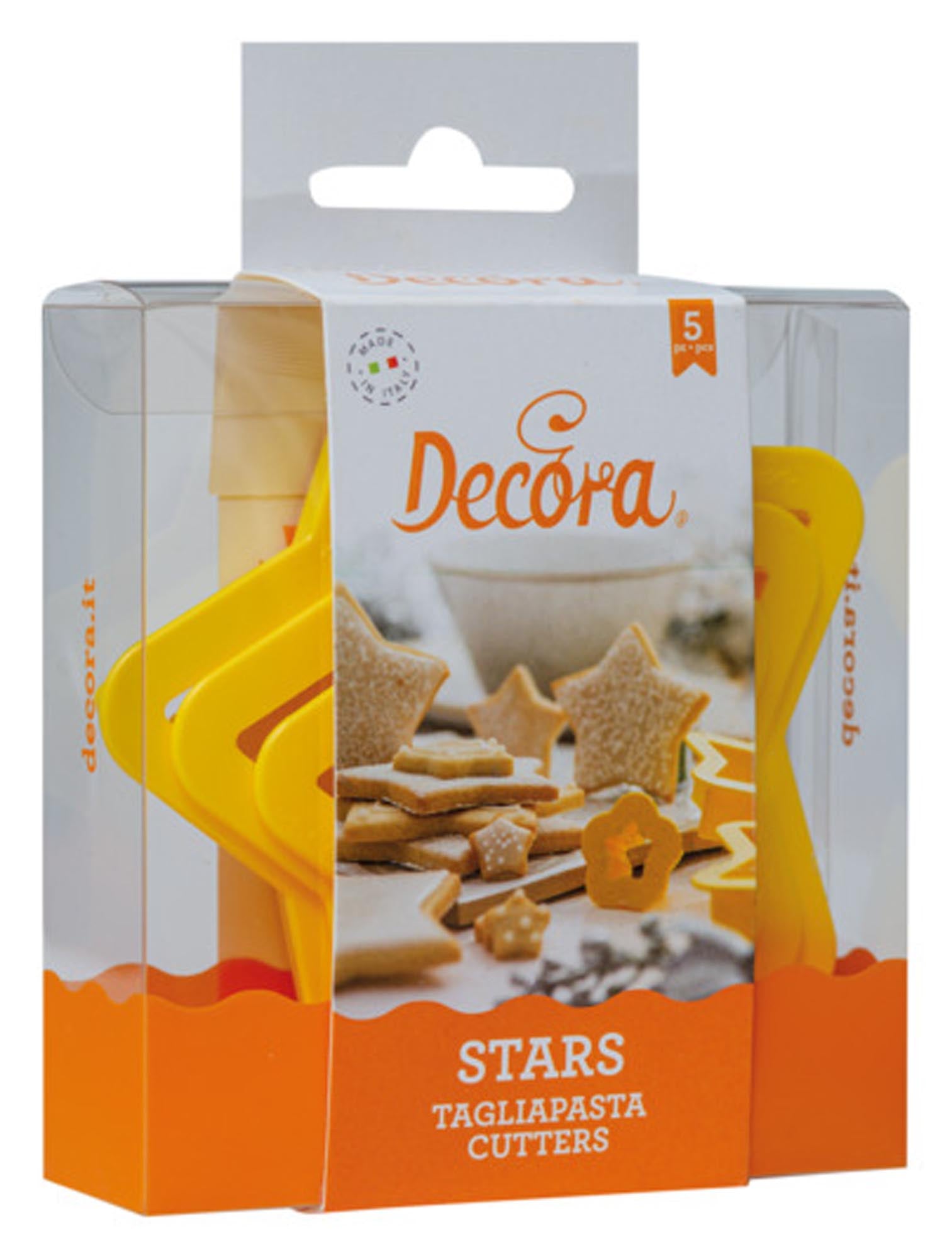 DECORA Ausstecher-Set Sterne: 5 Grössen, Edelstahl, präzise & langlebig. Ideal für Plätzchen & Fondant. Perfekt für Hobbybäcker!