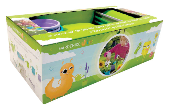 Entdecken Sie das GARDENICO KIDS Kinder-Pflanzset groß – ideal für kleine Gärtner! Mit robusten Gartengeräten, Blumentöpfen und Untersetzern fördert es Kreativität und Naturverbundenheit.