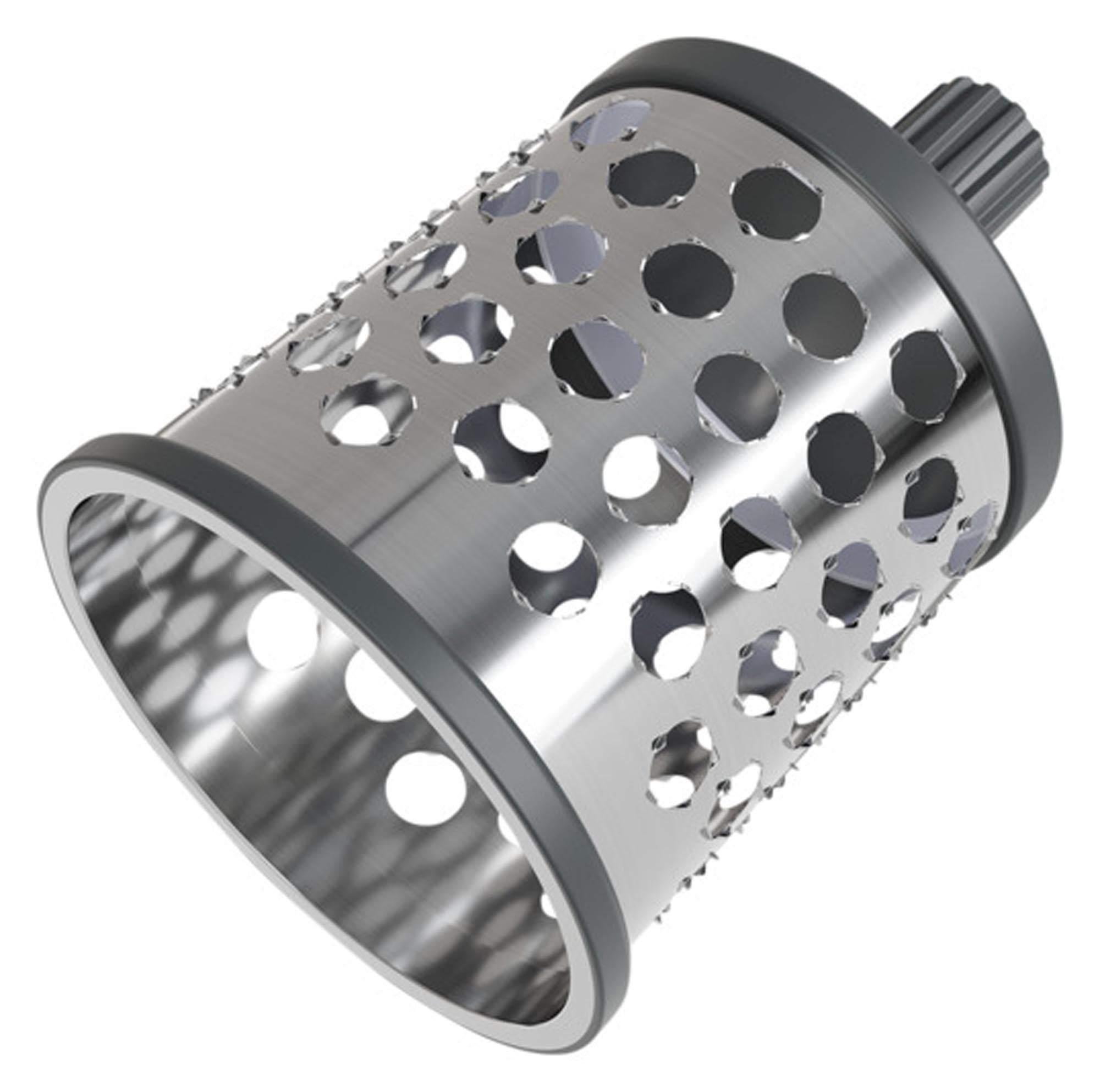 Entdecken Sie die Püree-Trommel von ZYLISS für die Gourmet-Trommelreibe. Ideal für cremige Pürees aus Gemüse, robust und ergonomisch.