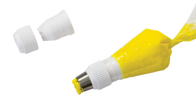 Entdecken Sie den DECORA Adapter für 3D Spritztüllen – ideal für kreative Tortendekorationen. Einfaches Wechseln der Tüllen, robust und hygienisch.