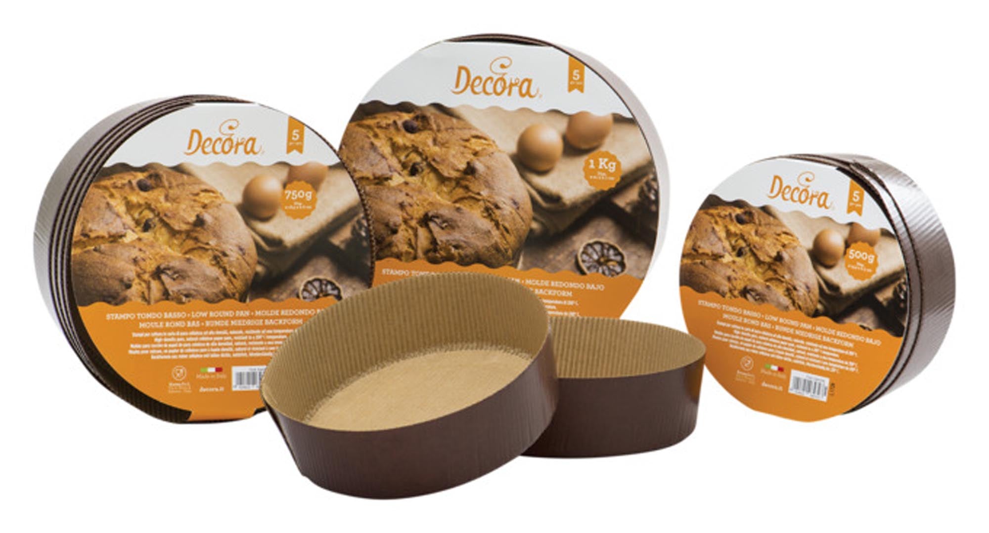 Entdecken Sie die DECORA Panettone-Formen: Perfekt für luftige, saftige Panettone. Umweltfreundlich, ideal für festliche Backfreuden!