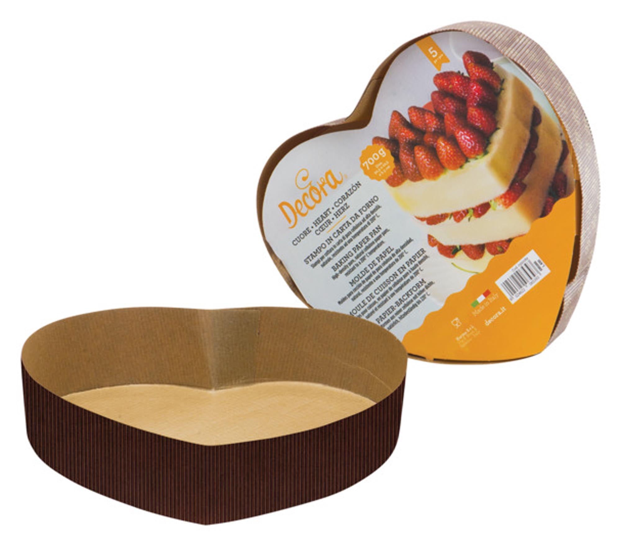 Herzbackformen von DECORA: Perfekt für romantische Torten und Muffins. Antihaft, langlebig, ideal für Hochzeiten und Valentinstag.