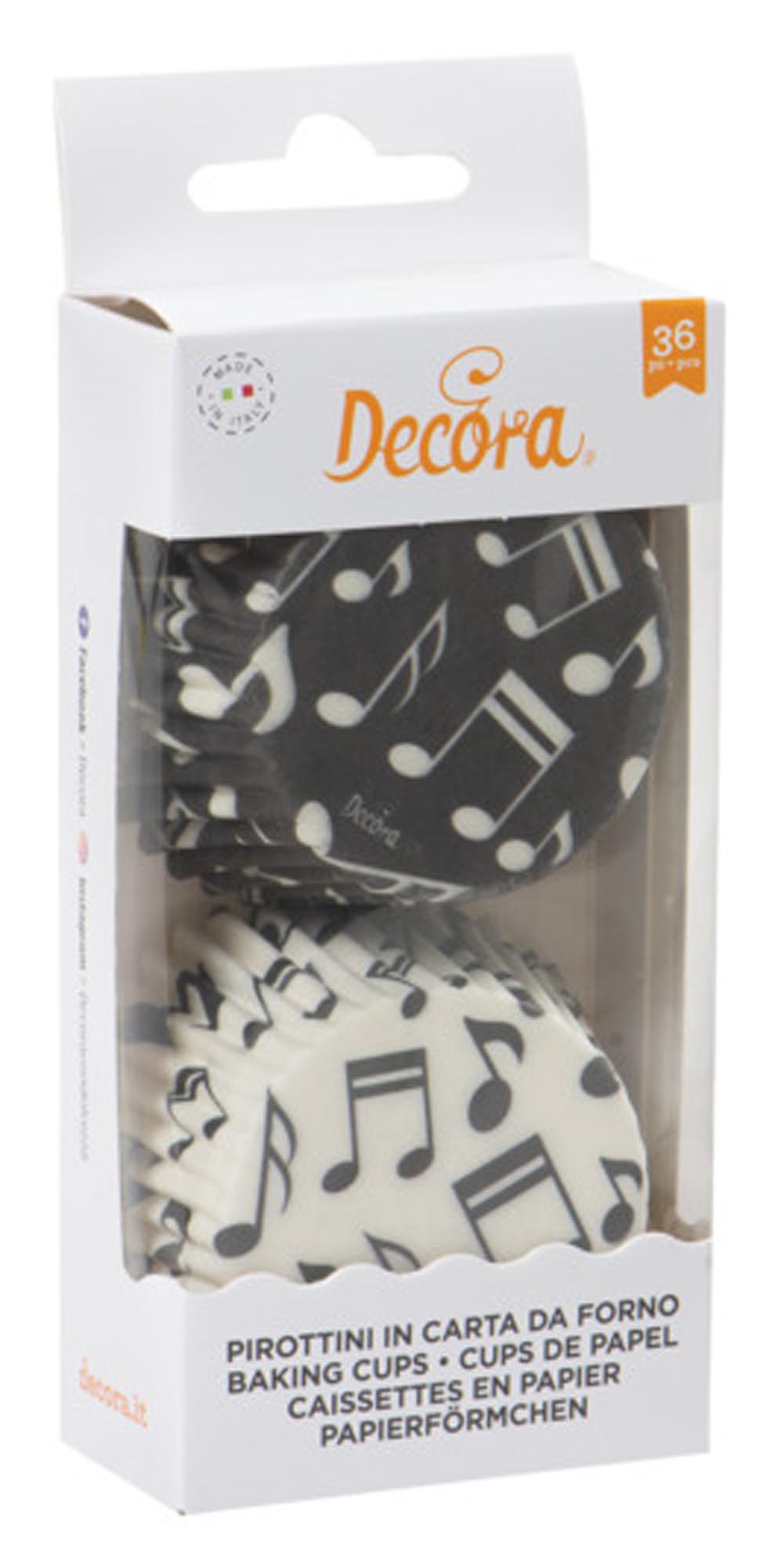 Entdecken Sie die DECORA Papier-Backförmchen Noten (36 Stück) für kreative Muffins und Cupcakes. Hitzebeständig, lebensmittelecht und ideal für Backpartys!
