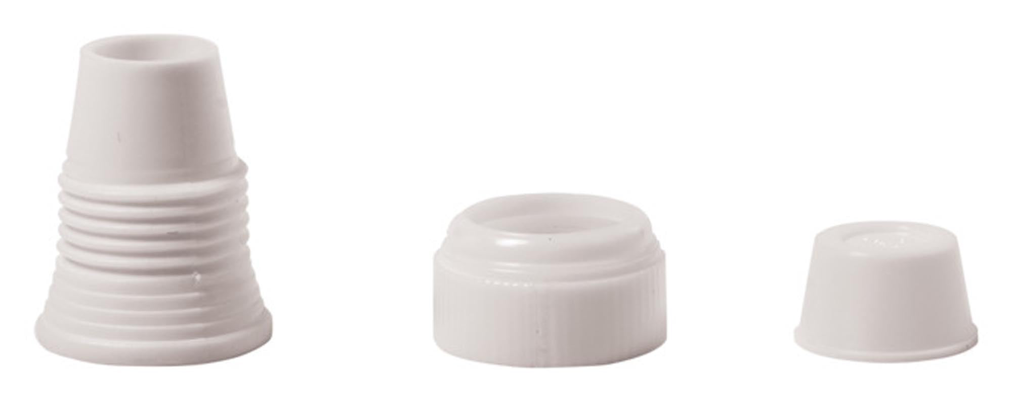 Adapter für Spritzbeutel von DECORA: Unverzichtbar für kreative Tortendekorationen. Hochwertig, spülmaschinenfest, präzise Handhabung.