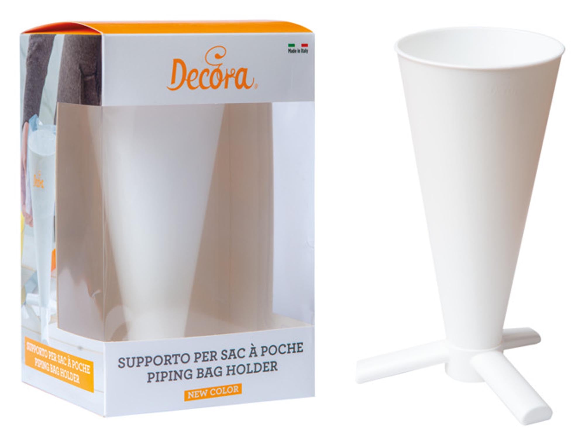 Entdecken Sie den DECORA Spritzbeutel-Halter (ø 10,3x22 cm) – ideal für Hobbybäcker! Stabil, rutschfest und leicht zu reinigen. Perfekt für kreative Tortendekoration.