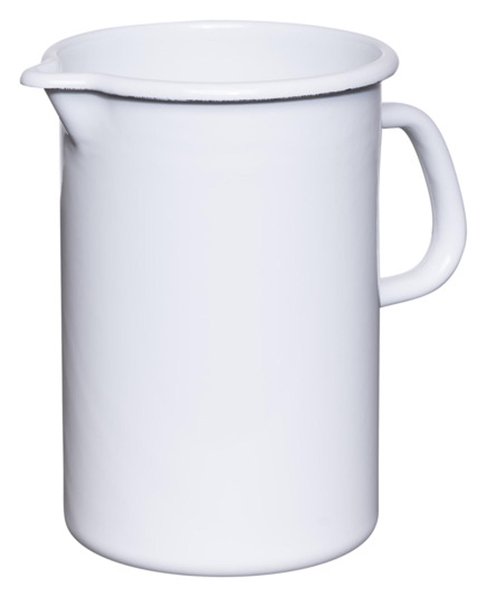 Entdecken Sie den stilvollen RIESS Krug Email 2 l, ideal für Milch und Kaffee. Hochwertiger emaillierter Stahl, langlebig und umweltfreundlich.