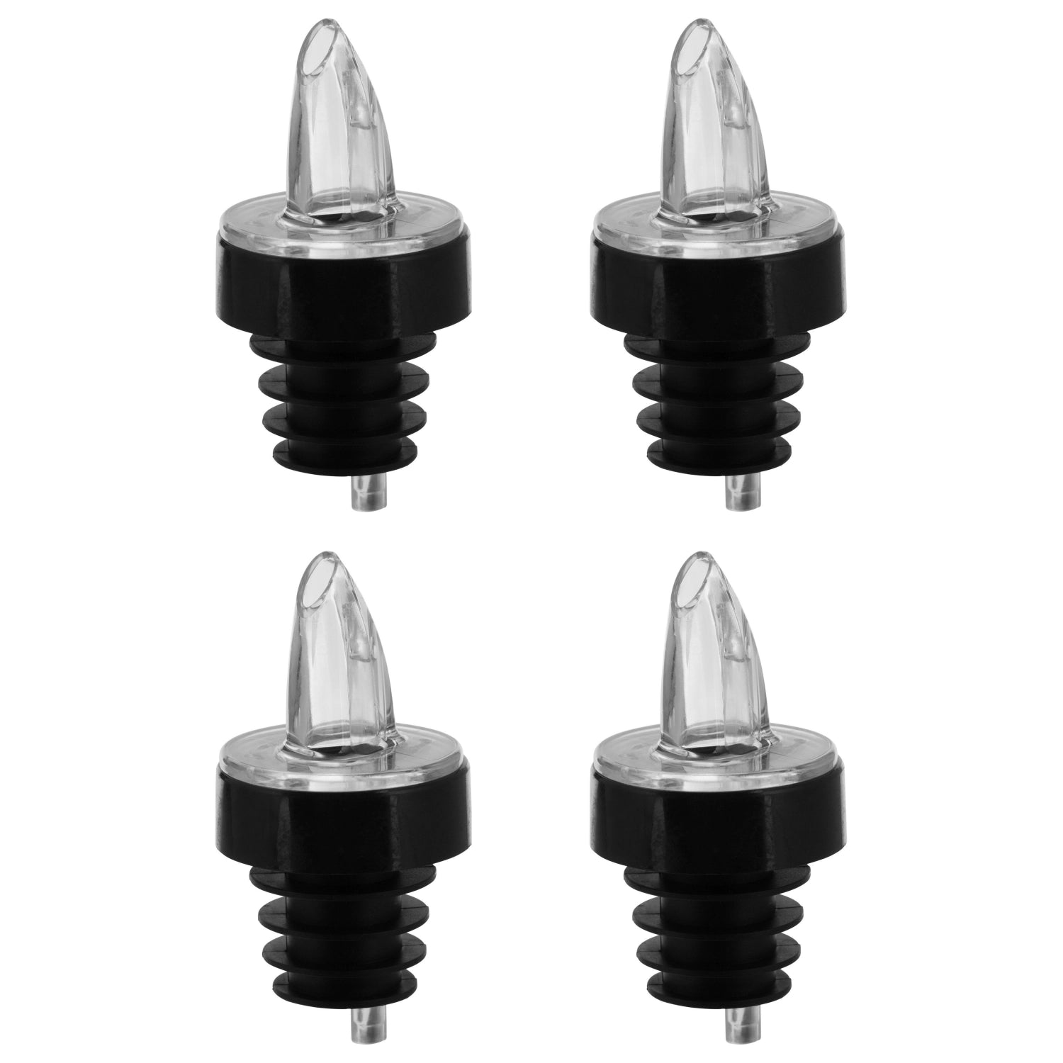 4 pièces. Becs Jet-Pour transparents