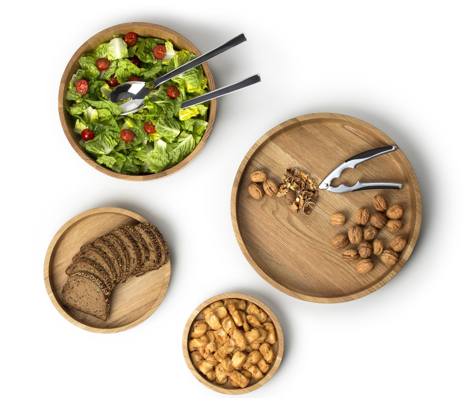 Stilvolle Eiche Schale von Continenta: 38x5,4 cm, ideal für Obst, Snacks oder als Deko. Hergestellt aus langlebigem Eichenholz, ein echtes Unikat.