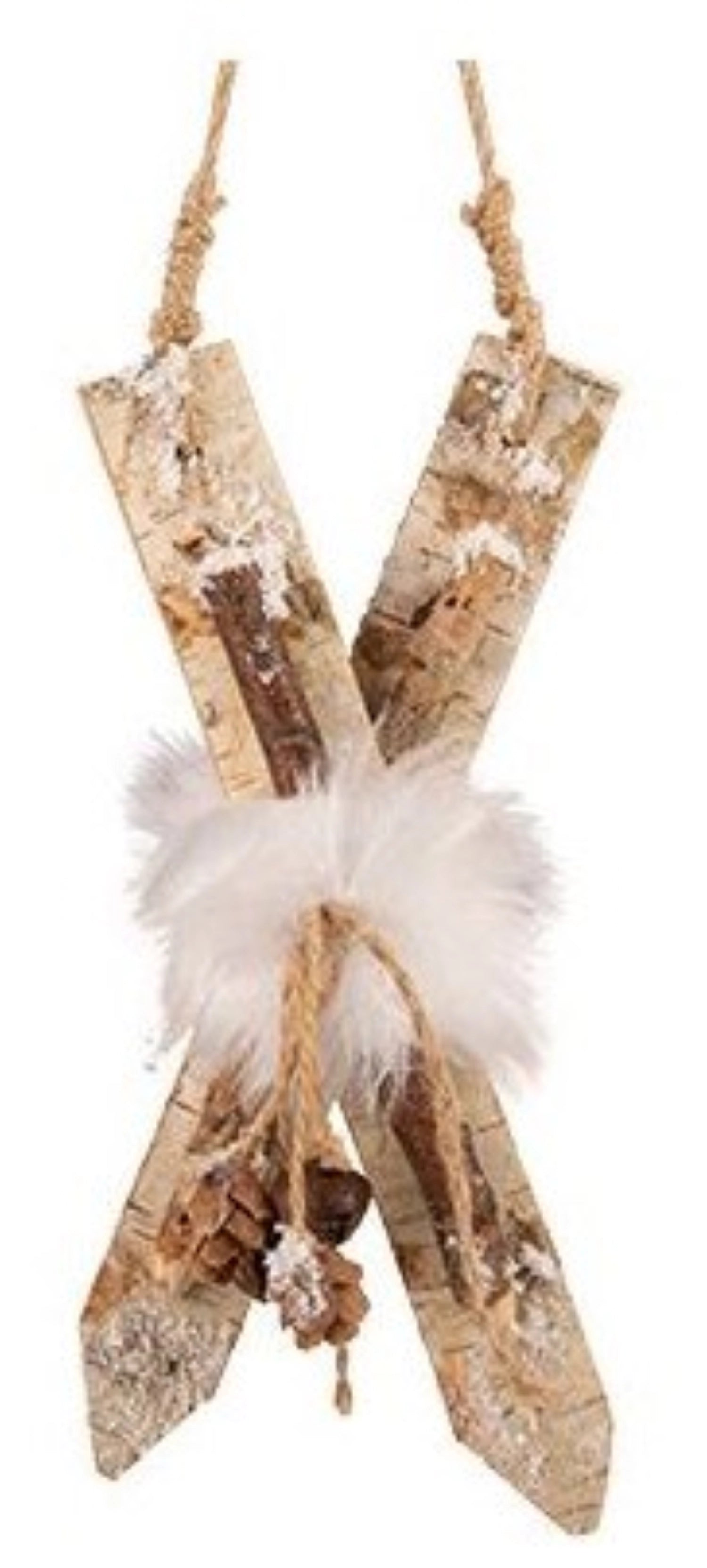 Hanger Skis Natural 21x8x54cm wood