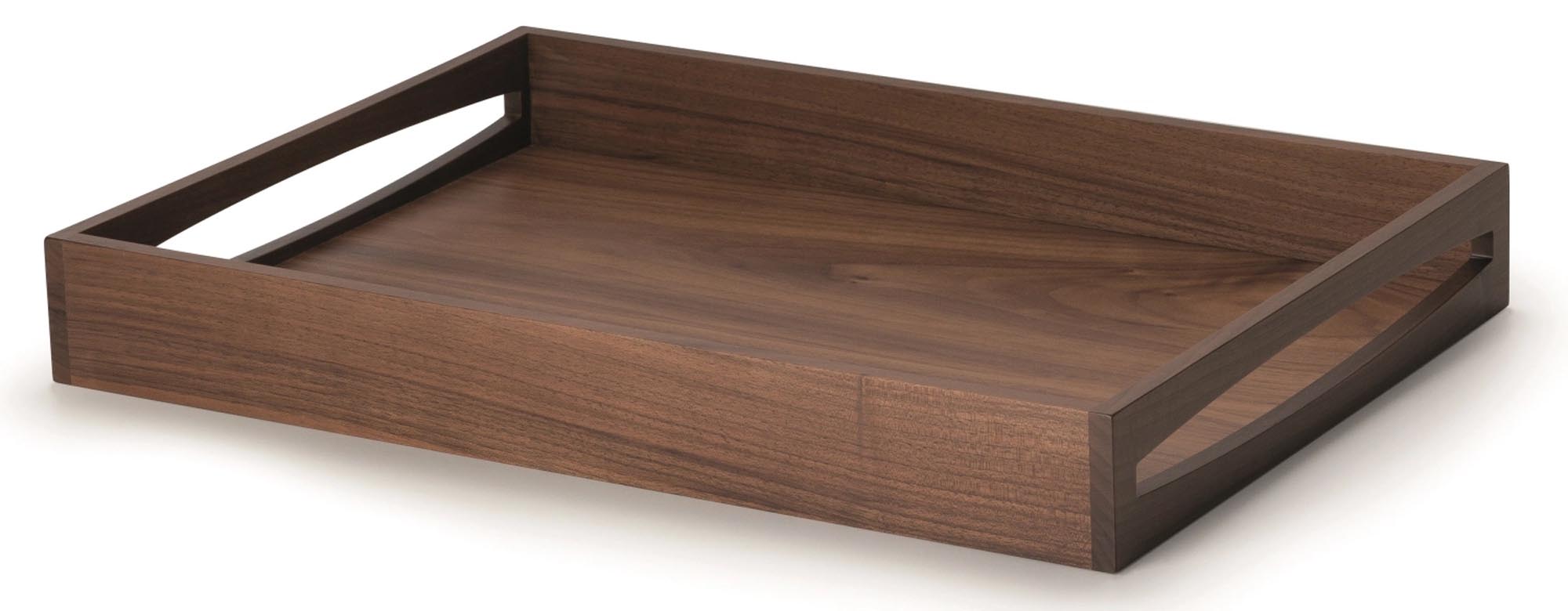 Walnuss Tablett, 49x35x6.3 cm in Braun präsentiert im Onlineshop von KAQTU Design AG. Tablett ist von Continenta