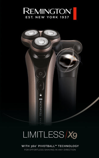 Erleben Sie die innovative 360° PivotBall-Technologie des REMINGTON XR1790 X9 Limitless Rasierers für eine gründliche und hautschonende Rasur. Ideal für jeden Tag!
