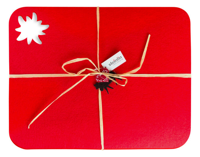 STEINLIN Tischset Edelweiss rot 4 Stück Filz 42x32 cm in präsentiert im Onlineshop von KAQTU Design AG. Tischset ist von STEINLIN