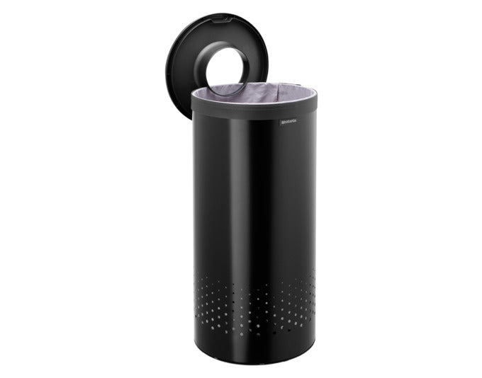Entdecken Sie die stilvolle BRABANTIA Wäschebox mit Deckel in mattem Schwarz (35 l) – ideal für moderne Wäscheaufbewahrung und praktischen Komfort.