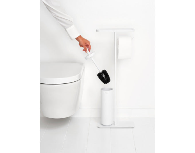 Entdecken Sie den BRABANTIA Toilettenbutler MindSet in mineral fresh white – stilvolles Badzubehör für Ordnung und Eleganz in Ihrem Badezimmer.