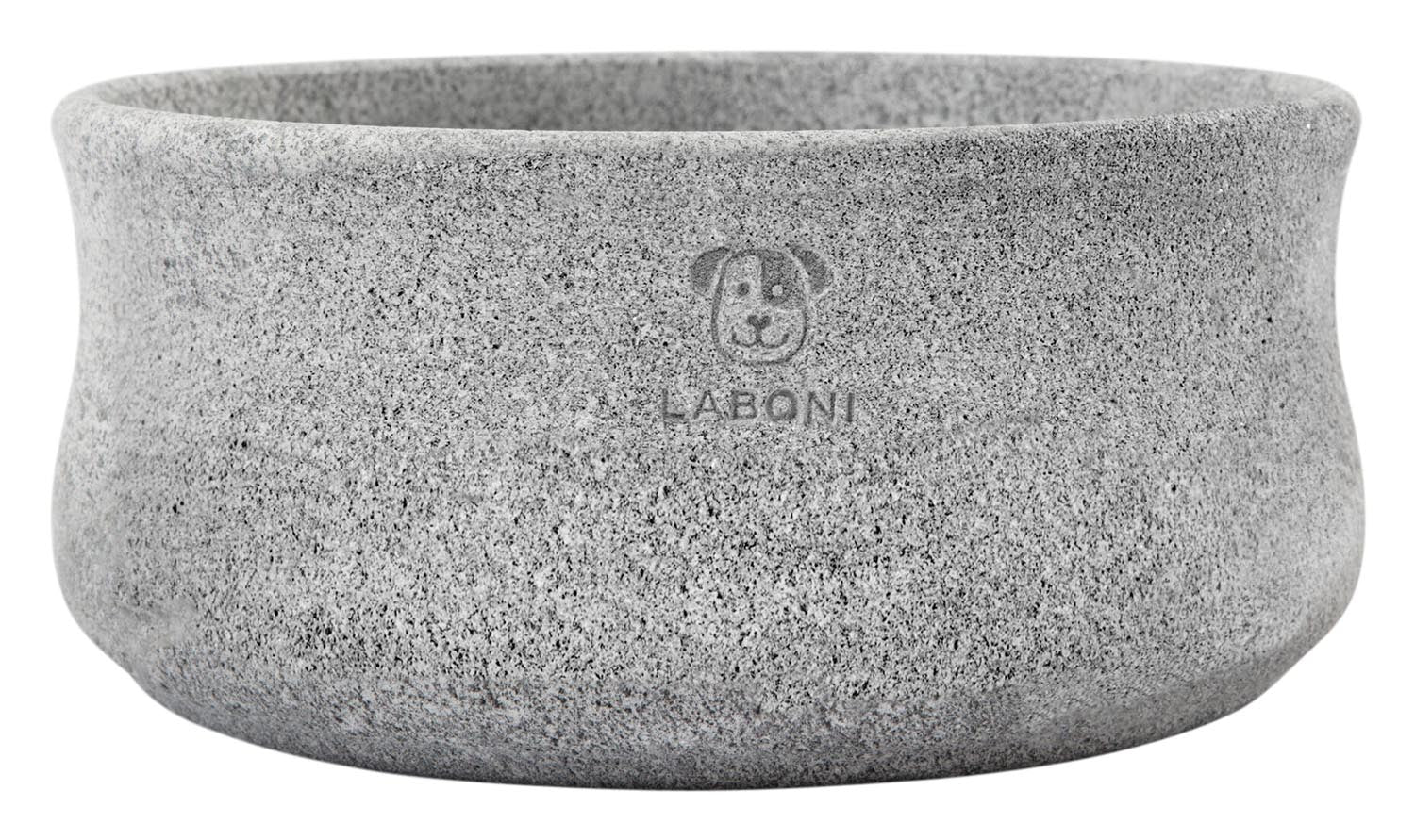 Hochwertiger LABONI Napf Rocky aus Speckstein (1.5 l) für mittelgroße bis große Hunde. Rutschfest, modern und leicht zu reinigen. Ideal für Futter und Wasser.