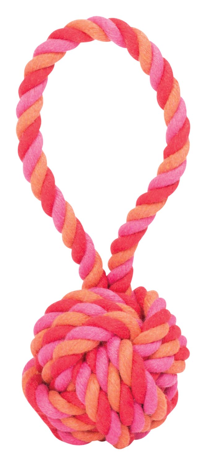 Entdecken Sie den LABONI Schleuderball mini aus Baumwolle (6x6x13 cm, rot) – ideal für kleine und mittelgroße Hunde. Robust, zahnfreundlich und leicht zu reinigen!