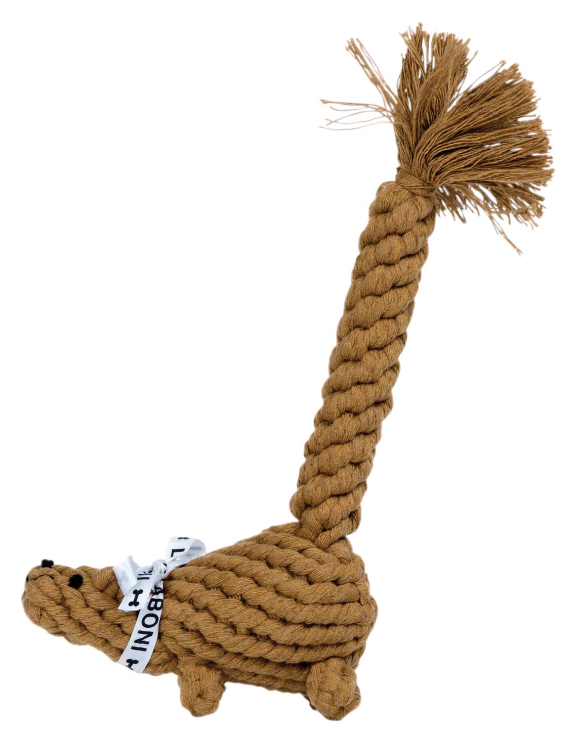 Entdecken Sie Eddie Eichhorn von Laboni – ein umweltfreundliches Hundespielzeug aus 100% Baumwolle, ideal zum Kauen, Spielen und Kuscheln.