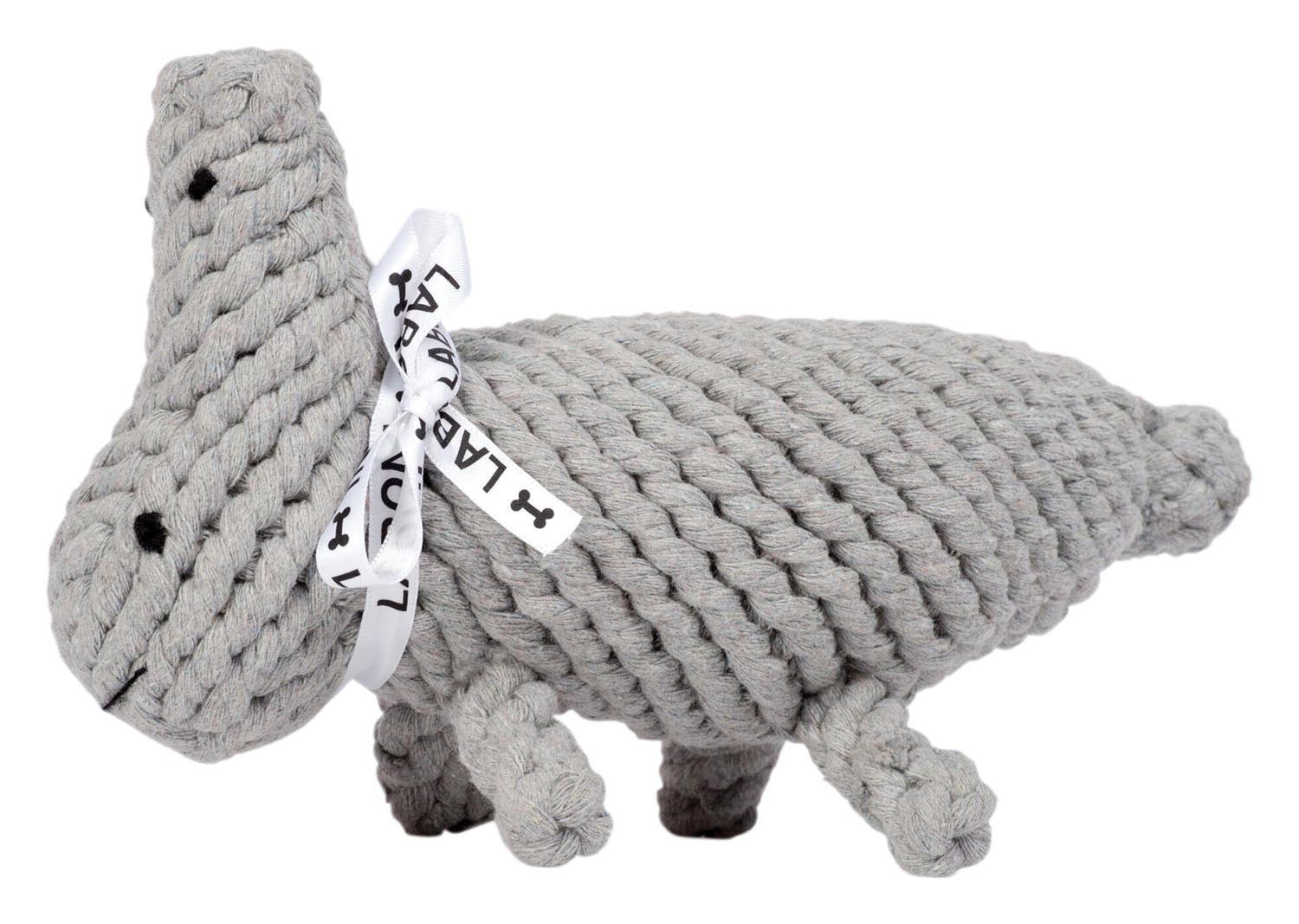 Entdecken Sie das LABONI Spielzeug Nina Nilpferd aus 100% Baumwolle. Robust, hygienisch und ideal für Hunde aller Größen. Spielspaß garantiert!