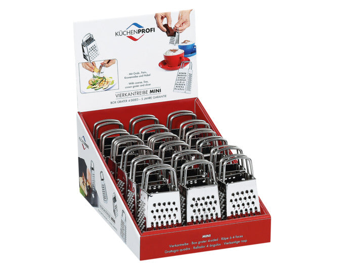 KÜCHENPROFI Vierkantreibe Mini Inox Grob-/Fein-/Kronenreibe und Hobel 8 cm in  präsentiert im Onlineshop von KAQTU Design AG. Küchenhelfer ist von KÜCHENPROFI