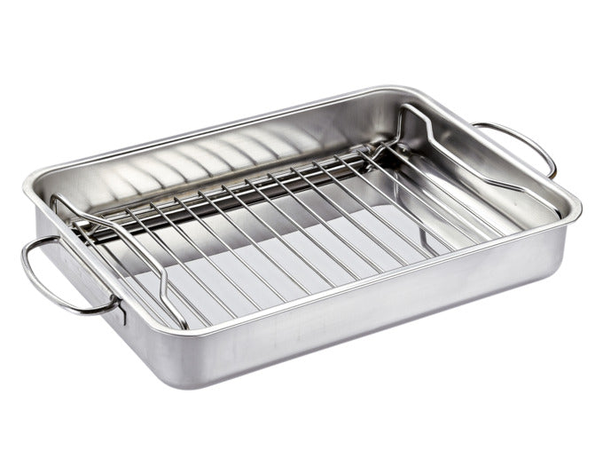 KÜCHENPROFI Grill- und Ofenbräter Style BBQ Inox 3.6 l 34x24x5.5 cm in präsentiert im Onlineshop von KAQTU Design AG. Topf ist von KÜCHENPROFI