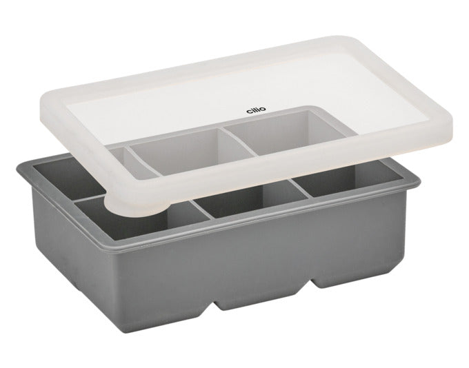 CILIO Eiswürfelform Blocks für 6 Eiswürfel Silikon mit Deckel 17x12x5 cm in präsentiert im Onlineshop von KAQTU Design AG. Barzubehör ist von CILIO