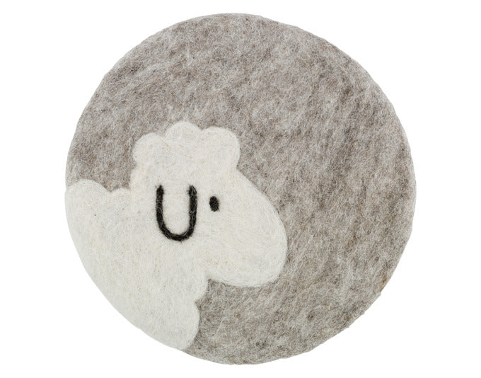 CILIO Untersetzer Lana Schaf grau Schafwolle ø 21 cm in präsentiert im Onlineshop von KAQTU Design AG. Pfannenuntersatz ist von CILIO