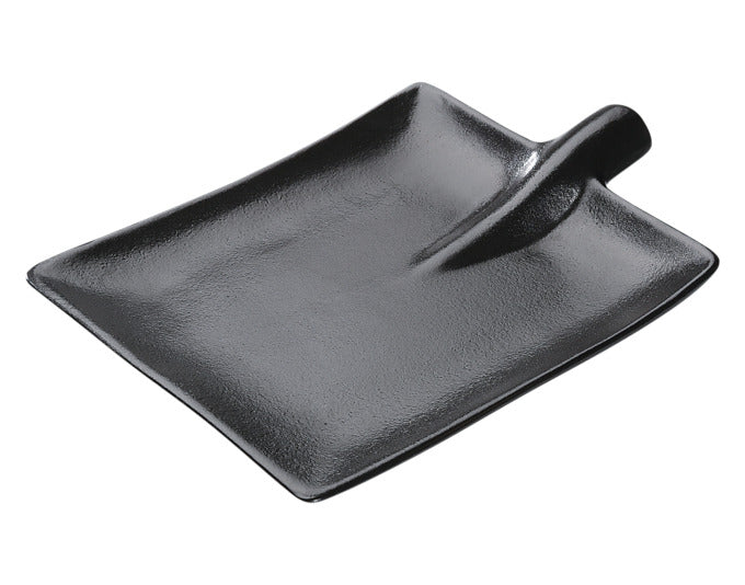 ZASSENHAUS Steak-/Servierteller Schaufel rund Keramik schwarz 30x22 cm in  präsentiert im Onlineshop von KAQTU Design AG. Teller ist von ZASSENHAUS