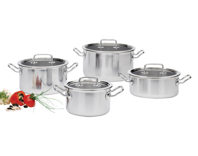 SPRING Topf-Set Brigade Basic 4-teilig mit Glasdeckel in  präsentiert im Onlineshop von KAQTU Design AG. Topf ist von SPRING