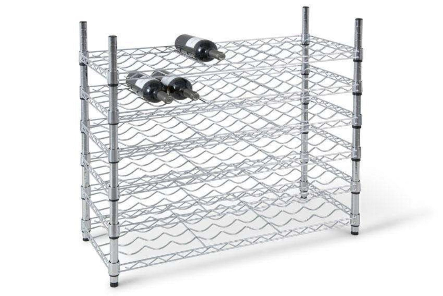 Entdecken Sie das elegante Weinregal von Linum mit 3 Böden für 27 Flaschen. Verchromt, langlebig und ideal für Weinliebhaber. Stilvolle Präsentation garantiert!