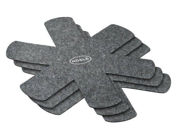 RÖSLE Pfannenschutz 3er-Set Polyester-Filz recyceltes PET grau ø 40 cm in  präsentiert im Onlineshop von KAQTU Design AG. Schlüsselkasten ist von RÖSLE
