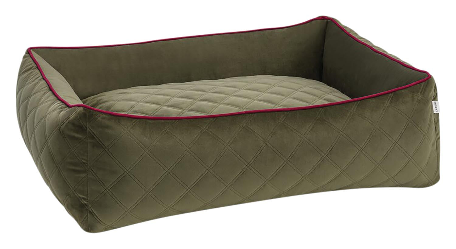 Entdecken Sie das LABONI Hundebett Classic Oxford Olive L – stilvoll, langlebig und pflegeleicht. Perfekt für anspruchsvolle Hundebesitzer!