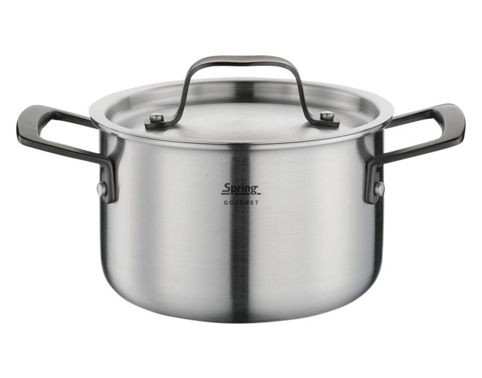 SPRING Kochtopf Gourmet Black 6.5 l ø 24x14 cm in  präsentiert im Onlineshop von KAQTU Design AG. Topf ist von SPRING