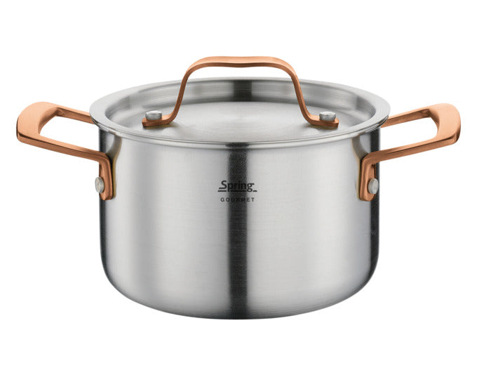 SPRING Kochtopf Gourmet Roségold 6.5 l ø 24x14 cm in  präsentiert im Onlineshop von KAQTU Design AG. Topf ist von SPRING