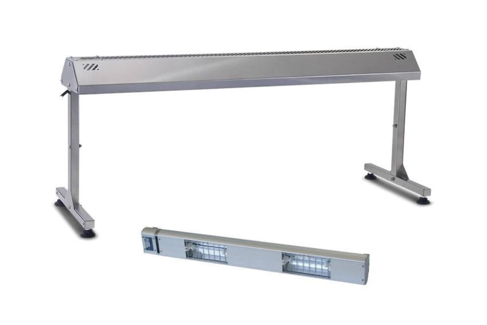 Elegante Edelstahl-Wärmelampe mit Quartzglas, 90cm, ideal für Aussenbereiche. Langlebig, korrosionsbeständig, stilvoll.