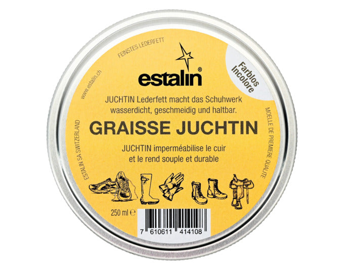 ESTALIN Lederfett Juchtin farblos 250 ml in präsentiert im Onlineshop von KAQTU Design AG. Reinigungsmittel ist von ESTALIN