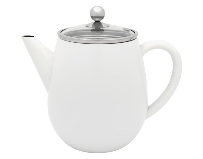 BREDEMEIJER Teekanne Duet Eva weiss matt 1.1 l in präsentiert im Onlineshop von KAQTU Design AG. Kanne ist von BREDEMEIJER