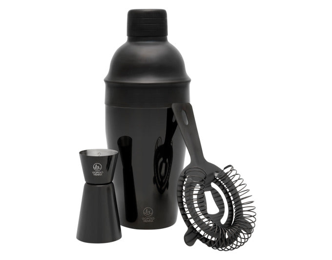 LEOPOLD Barset Start 3-teilig schwarz matt in präsentiert im Onlineshop von KAQTU Design AG. Barzubehör ist von LEOPOLD
