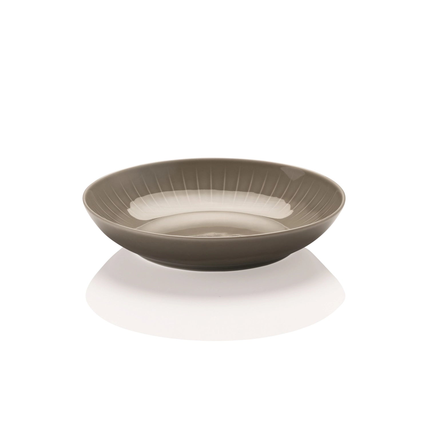 Moderner, tiefen Suppenteller in ansprechendem Grau, 23 cm Durchmesser, aus der Joyn-Serie von Rosenthal – perfekt für jede Suppenpräsentation.