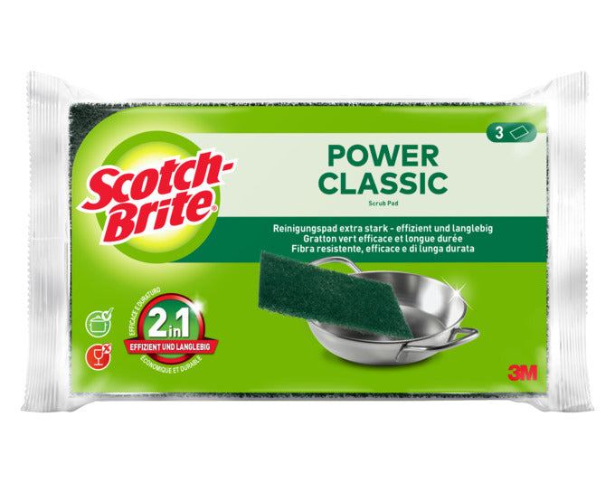SCOTCH-BRITE Scheuerpad Classic 3 Stk. grün in präsentiert im Onlineshop von KAQTU Design AG. Haushaltshilfen ist von SCOTCH-BRITE