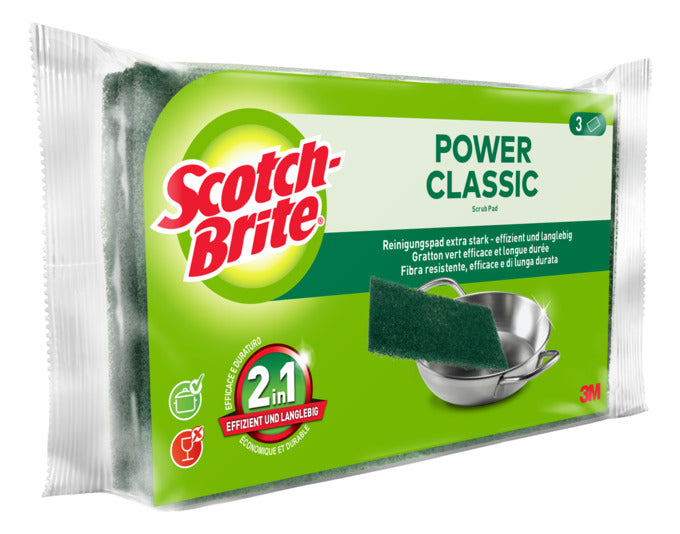 Entdecken Sie das Scotch-Brite Classic Scheuerpad in der praktischen 3er-Packung. Ideal für mühelose Reinigung von hartnäckigen Verschmutzungen!