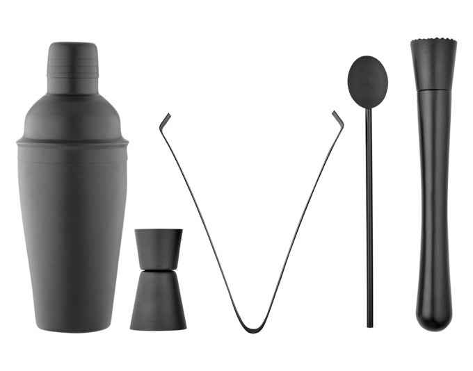 TEMPA Cocktailset 5-tlg. Aurora black matt in präsentiert im Onlineshop von KAQTU Design AG. Barzubehör ist von TEMPA