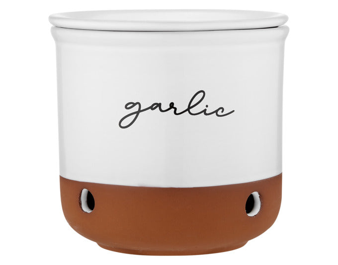 LADELLE Vorratstopf Garlic Eco white ø 10x10.8 cm in präsentiert im Onlineshop von KAQTU Design AG. Küchenhelfer ist von LADELLE