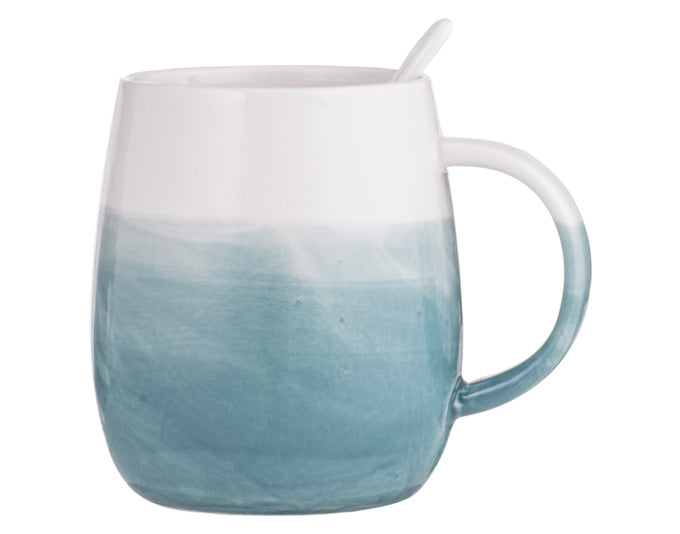 LADELLE Tasse mit Löffel 2er Set Immerse bluegreen 0.38 l in präsentiert im Onlineshop von KAQTU Design AG. Glas ist von LADELLE