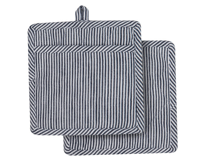 LADELLE Topflappen Lina Stripe navy 19x19 cm 2 Stk. in präsentiert im Onlineshop von KAQTU Design AG. Backutensilien ist von LADELLE