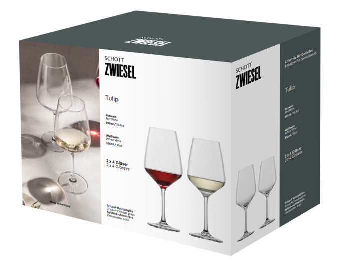 Entdecken Sie das 8-teilige Weinglasset Tulip von SCHOTT ZWIESEL – ideal für Weinliebhaber, die Qualität und Stil schätzen. Robust, spülmaschinenfest und perfekt für jeden Anlass.